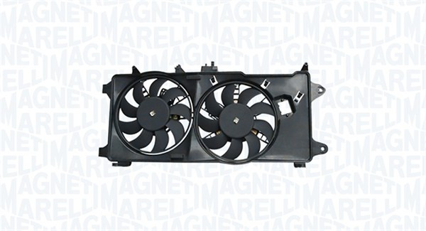 Ventilator radiator (cu carcasa) potrivit FIAT DOBLO, DOBLO MINIVAN 1.9D 10.01-