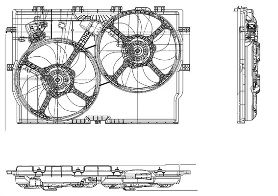 Ventilator radiator (cu carcasa) potrivit FIAT DUCATO 2.0D/3.0CNG/3.0D 04.09- [2]
