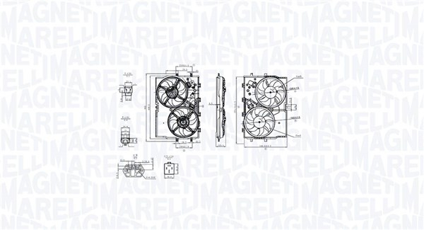 Ventilator radiator (cu carcasa) potrivit FIAT DUCATO 2.0D-3.0D 07.06-