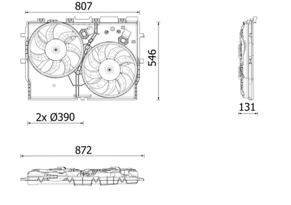 Ventilator radiator (cu carcasa) potrivit FIAT DUCATO 2.2D/2.3D/3.0D 07.06- [3]