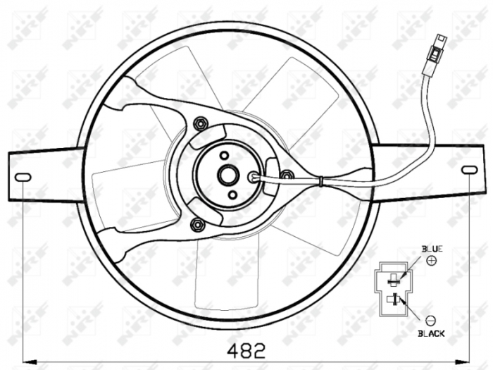Ventilator radiator potrivit FIAT DUCATO, TALENTO, UNO 1.0-2.5D 1982-1994 - (cu carcasa) [4]