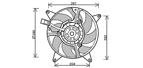 Ventilator radiator (cu carcasa) potrivit FIAT PANDA, PANDA/HATCHBACK 1.1 02.95-07.04 [3]