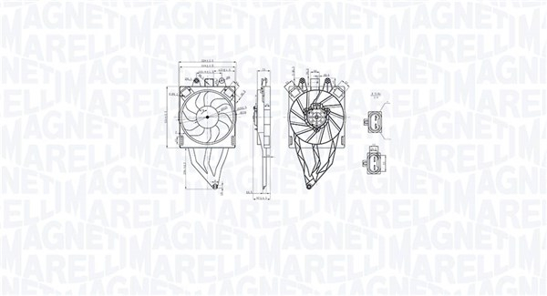 Ventilator radiator potrivit FIAT PANDA, PANDA/HATCHBACK 1.1-1.4CNG dupa 2003 (cu carcasa) [2]