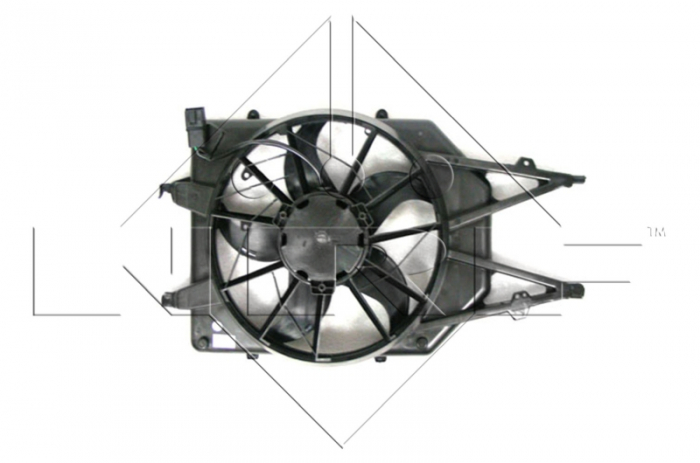 Ventilator radiator potrivit FORD FIESTA V, FUSION; MAZDA 2 1.25-1.6 2001-2012 - (cu carcasa) [3]