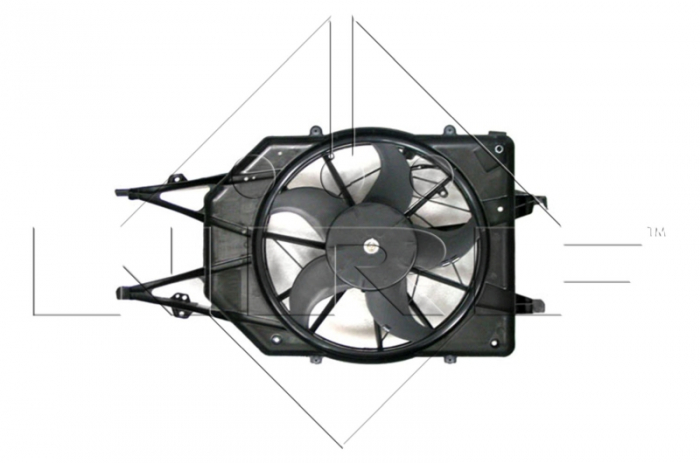 Ventilator radiator potrivit FORD FIESTA V, FUSION; MAZDA 2 1.25-1.6 2001-2012 - (cu carcasa) [4]