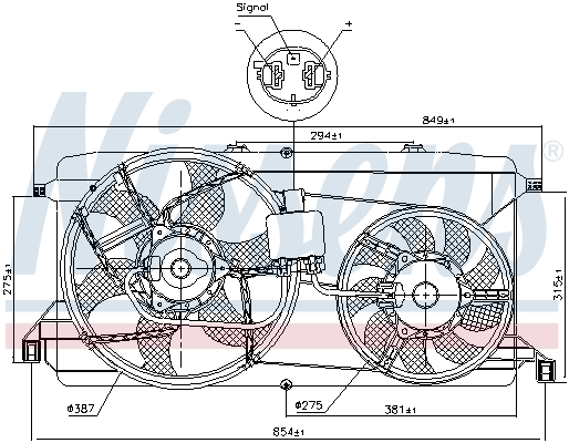 Ventilator radiator (cu carcasa) potrivit FORD TRANSIT, TRANSIT TOURNEO 2.2D-2.3LPG 04.06-12.14 [2]