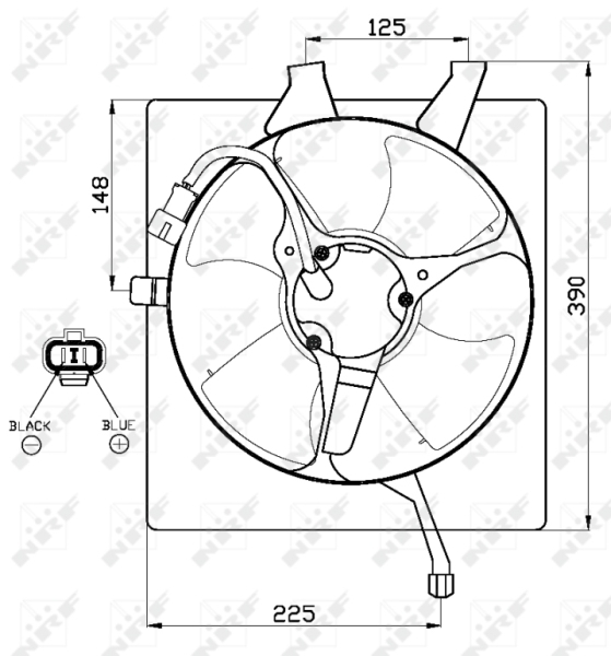 Ventilator radiator potrivit HONDA ACCORD V, CR-V I 2.0/2.2/2.3 1993-2002 - (cu carcasa) [5]