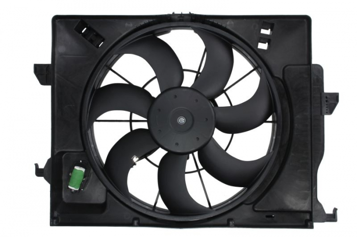 Ventilator radiator (cu carcasa) potrivit HYUNDAI ACCENT IV, SOLARIS, VELOSTER; KIA RIO III 1.4 1.6 11.10-