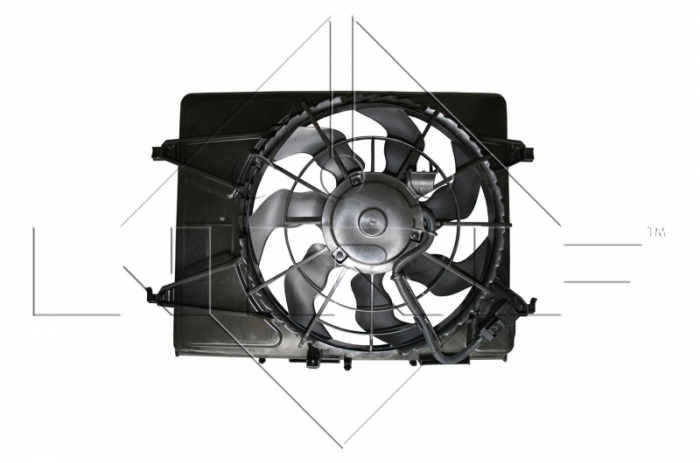 Ventilator radiator (cu carcasa) potrivit HYUNDAI ELANTRA IV, I30 1.4-2.0 06.06-06.12