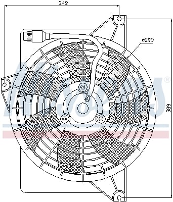 Ventilator radiator (cu carcasa) potrivit HYUNDAI MATRIX 1.5D 10.01-08.10