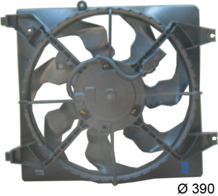 Ventilator radiator potrivit HYUNDAI SANTA FÉ I, SANTA FÉ II 2.7 2001-2012 (cu carcasa) [4]