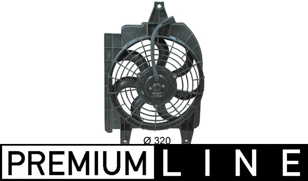 Ventilator radiator (cu carcasa) potrivit KIA RIO I 1.3 1.5 08.00-02.05