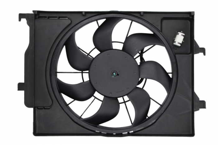 Ventilator radiator (cu carcasa) potrivit KIA RIO IV, STONIC 1.2 1.25 1.4 01.17-