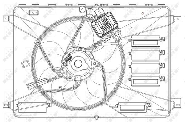 Ventilator radiator (cu carcasa) potrivit LAND ROVER FREELANDER 2 2.2D/3.2 10.06-10.14 [3]