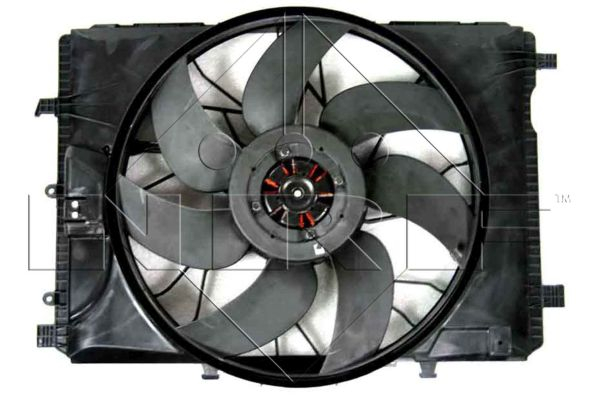 Ventilator radiator (cu carcasa) potrivit MERCEDES A (W176), B SPORTS TOURER (W246, W242), C (C204), C T-MODEL (S204), C (W204), CLA (C117), CLA SHOOTING BRAKE (X117) 1.6-Electric 01.07-