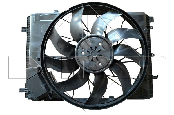 Ventilator radiator (cu carcasa) potrivit MERCEDES A (W176), C (C204), C T-MODEL (S204), C (W204), CLA (C117), CLA SHOOTING BRAKE (X117), CLS (C218), CLS SHOOTING BRAKE (X218) 2.0-6.2 02.08-