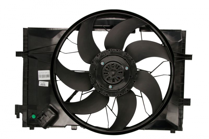 Ventilator radiator (cu carcasa) potrivit MERCEDES C (CL203), C T-MODEL (S203), C (W203), CLC (CL203), CLK (A209), CLK (C209), SLK (R171) 1.8-5.5 05.00-06.11
