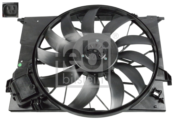 Ventilator radiator (cu carcasa) potrivit MERCEDES CLK (C209), CLS (C219), E T-MODEL (S211), E (W211), S (C216), S (W221, V221), SLR (R199) 3.0D-6.2 11.02- [2]