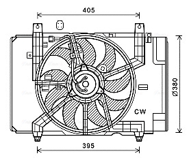 Ventilator radiator (cu carcasa) potrivit NISSAN CUBE, JUKE 1.6 08.09-