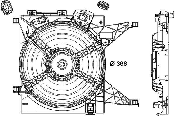 Ventilator radiator (cu carcasa) potrivit NISSAN NV200, NV200 / EVALIA 1.5D 02.10- [2]