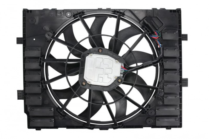 Ventilator radiator potrivit PORSCHE CAYENNE 3.0D/4.2D dupa 2014 (cu carcasa) [2]