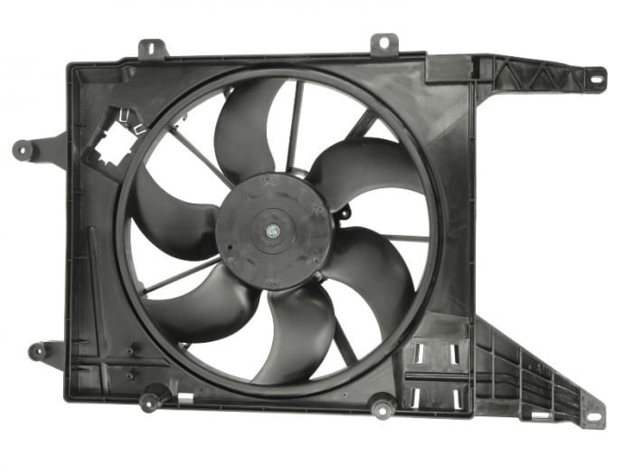 Ventilator radiator (cu carcasa) potrivit RENAULT CLIO II, GRAND SCENIC II, KANGOO, KANGOO EXPRESS, MEGANE I, MEGANE I CLASSIC, MEGANE I COACH, MEGANE II, MEGANE SCENIC 1.0-2.0 01.96-10.11