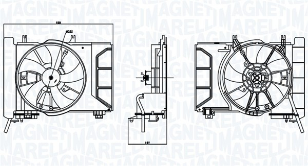 Ventilator radiator (cu carcasa) potrivit TOYOTA YARIS 1.0 12.10-06.20