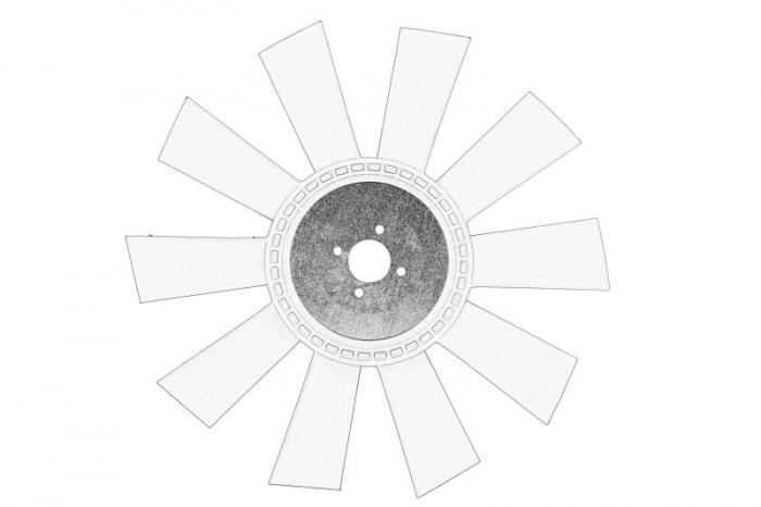 Ventilator radiator (diameter 457 mm, numar lame 10) potrivit URSUS 10014 H, 11024, 3822, 3824, 5322, 5324, 7524, 8014 H, 9014 H, 9024, 6024; ARMATRAC 1104; BASAK 2080, 2090, 2100, 2110; CASE IH 11 [2]
