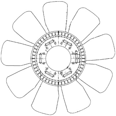 Ventilator radiator (diameter 560mm, numar lame 9) potrivit FENDT 800, 900 BF6M2013C-D0836LE504 01.90-12.04 [3]