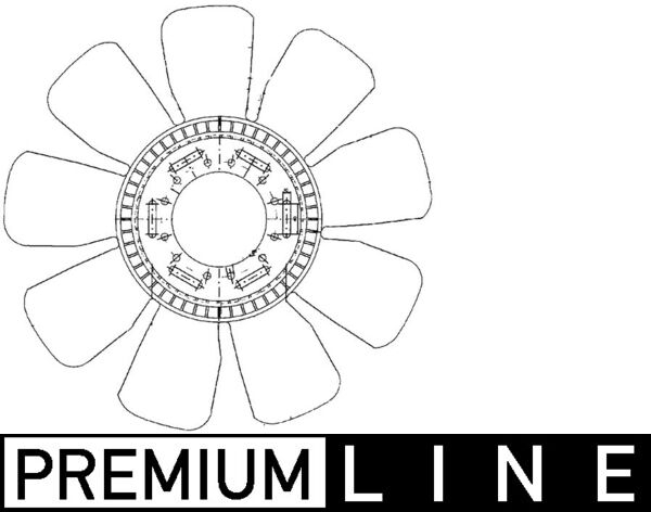 Ventilator radiator (diameter 560mm, numar lame 9) potrivit FENDT 800, 900 BF6M2013C-D0836LE504 01.90-12.04 [2]