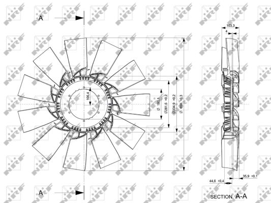 Ventilator radiator potrivit RVI MIDLUM DXi5/DXi7 dupa 2006 (diameter 650mm, numar lame 11) [4]