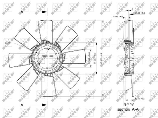 Ventilator radiator (diameter 675mm, numar lame 8) potrivit SCANIA 3, 4 BUS, F, G I, K, N BUS, P I, R I, T DC07.101-OSC11.03 05.87- [3]