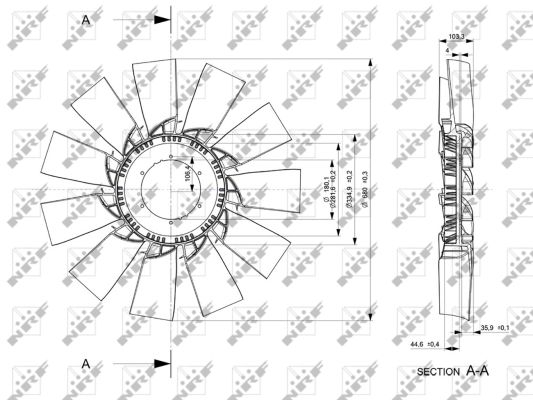 Ventilator radiator (diameter 680mm, numar lame 11) potrivit SCANIA G I, P I, R I, T DC09.108-DT16.08 03.04-05.19 [4]