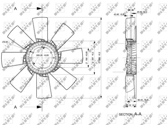 Ventilator radiator (diameter 680mm, numar lame 8) potrivit RVI KERAX, PREMIUM, PREMIUM 2 dCi11-270-MIDR06.23.56B/41 04.96- [2]