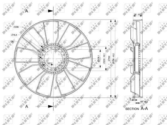 Ventilator radiator potrivit MAN TGA, TGS I, TGX I D0836LF41-D3876LF02 dupa 2000 (diameter 755mm, numar lame 9) [2]