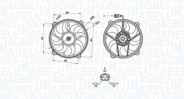 Ventilator radiator Dreapta Stanga (cu carcasa) potrivit PEUGEOT 3008, 5008, PARTNER MINIVAN 1.6D 2.0D 06.09-