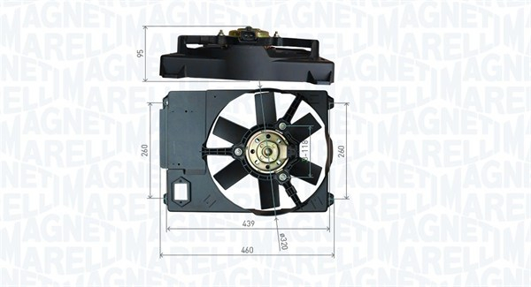 Ventilator radiator Dreapta Stanga potrivit CITROEN JUMPER I; FIAT DUCATO; PEUGEOT BOXER 1.9D-2.8D 01.99-