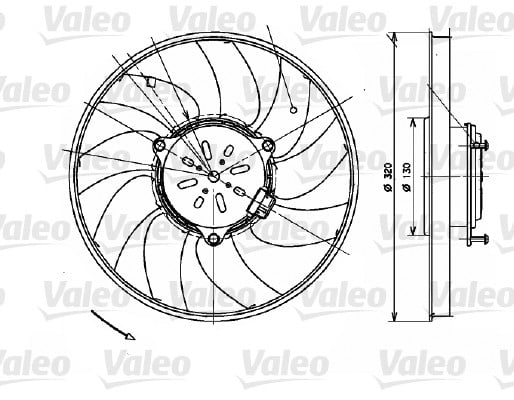 Ventilator radiator MERCEDES SPRINTER 3,5-T (906), SPRINTER 3,5-T (907, 910), SPRINTER 3,5-T TOURER (907), SPRINTER 3-T (906), SPRINTER 4-T (907, 910), SPRINTER 5-T (906) 2.0D-3.5 dupa 2006