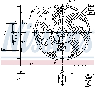 Ventilator radiator OPEL ASTRA H, ASTRA H CLASSIC, ASTRA H GTC, ZAFIRA ZAFIRA FAMILY B, ZAFIRA B 1.3D-2.2 dupa 2004