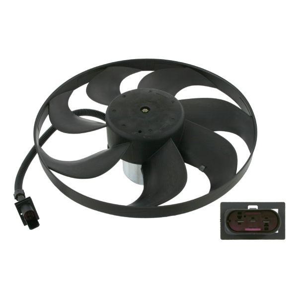 Ventilator radiator potrivit AUDI A3, TT; SEAT ALTEA, AROSA, CORDOBA, IBIZA III, LEON, TOLEDO II; SKODA FABIA I, FABIA I PRAKTIK, OCTAVIA I, OCTAVIA II, OCTAVIA I KOMBI 1.0-3.2 10.94-09.20