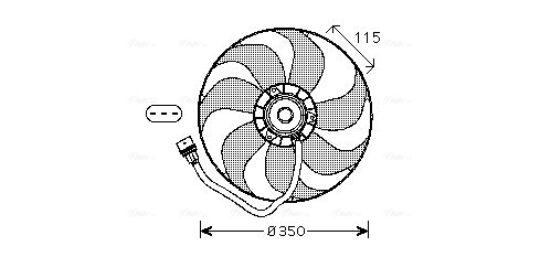 Ventilator radiator potrivit AUDI A3, TT; SEAT AROSA, CORDOBA, CORDOBA VARIO, IBIZA II, IBIZA III, INCA, LEON, TOLEDO II; SKODA FABIA I, FABIA I PRAKTIK, OCTAVIA I, OCTAVIA II 1.0-2.8 06.91-12.13 [3]