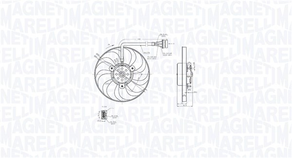 Ventilator radiator potrivit AUDI A3, TT; SEAT AROSA, CORDOBA, IBIZA III, IBIZA IV, LEON, TOLEDO II; SKODA FABIA I, FABIA I PRAKTIK, FABIA II, OCTAVIA I, OCTAVIA II, OCTAVIA I KOMBI 1.0-2.3 10.94-05.1