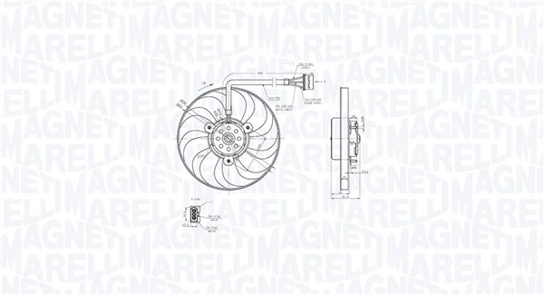 Ventilator radiator potrivit AUDI A3, TT; SEAT AROSA, CORDOBA, IBIZA III, LEON, TOLEDO II; SKODA FABIA I, FABIA I PRAKTIK, FABIA II, OCTAVIA I, OCTAVIA II, OCTAVIA I KOMBI, ROOMSTER; VW BORA 1.0-3.2 1