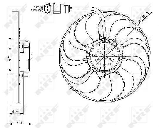 Ventilator radiator potrivit AUDI A3; VW TOURAN 1.6-3.2 2003-2013 [4]