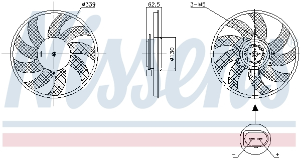 Ventilator radiator potrivit AUDI A6 ALLROAD C7, A6 C7, A7, Q3 1.4-3.0D 10.10-10.18 [3]