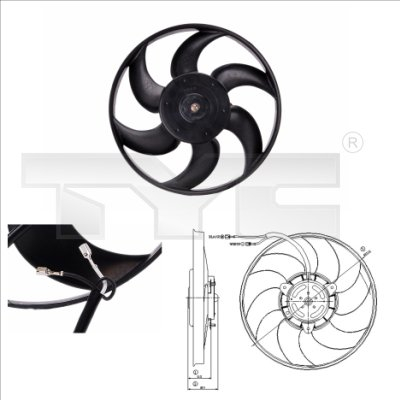 Ventilator radiator potrivit CITROEN SAXO; PEUGEOT 106 II 1.1-1.6 1996-2004 [2]