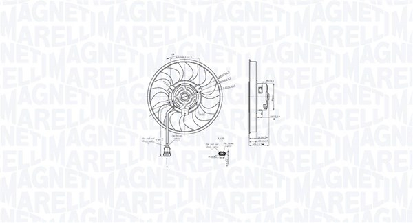 Ventilator radiator potrivit DS DS 3; CITROEN C2, C2 ENTERPRISE, C3   C3 ORIGIN III, C3 AIRCROSS II, C3 I, C3 II, C3 II HATCHBACK, C3 PLURIEL, C4 CACTUS, C-ELYSEE, DS3; MITSUBISHI ASX 1.0-2.8 07.90-