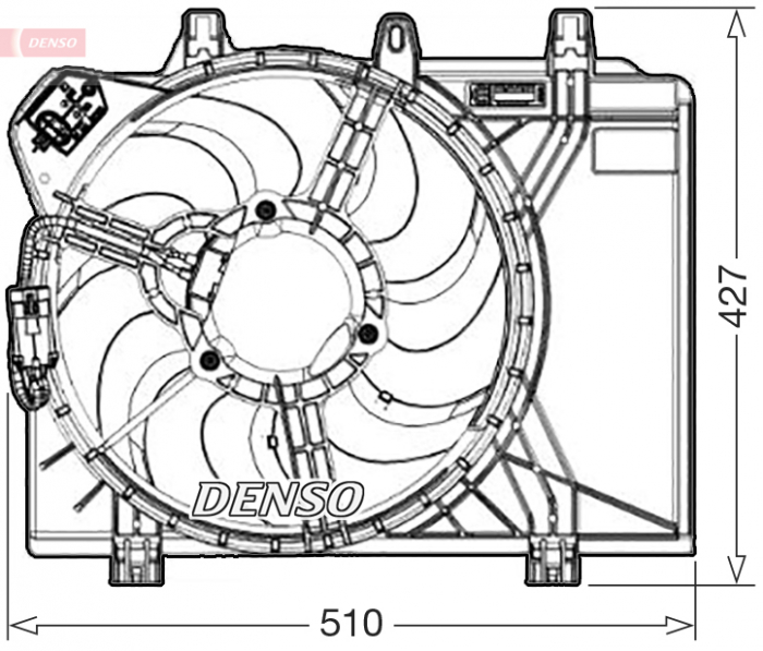 Ventilator radiator potrivit FIAT 500, 500 C, PANDA 1.0H 01.20-