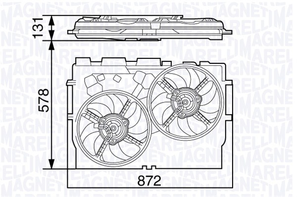 Ventilator radiator potrivit FIAT DUCATO 2.3D 3.0D 07.06-