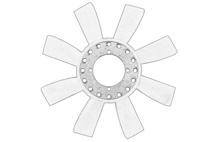 Ventilator radiator potrivit IVECO DAILY I, DAILY II 2.4D 2.5D 2.8D 01.85-05.99
